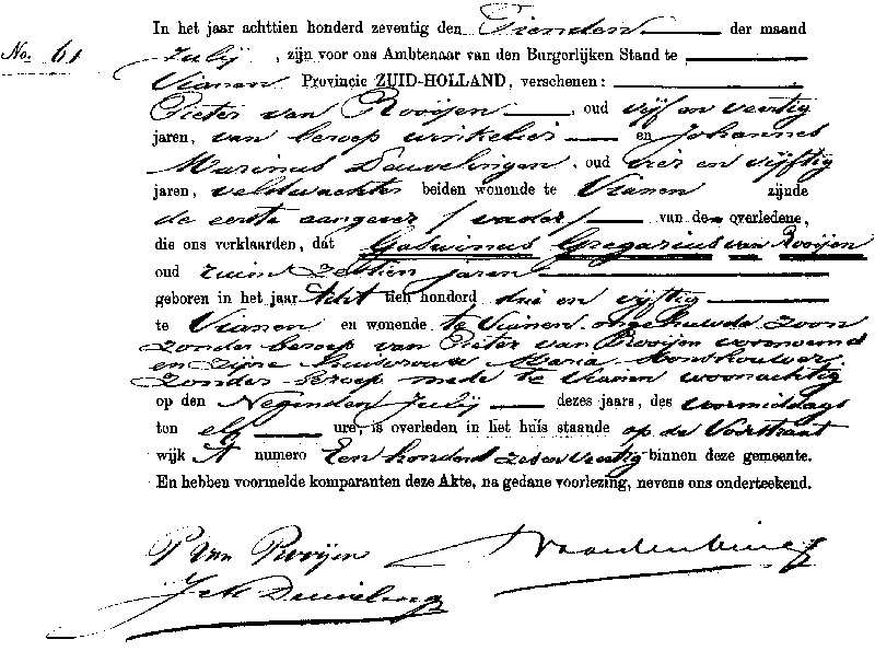 18700710 ovl akte 61 Goswinus G zv P v Rooijen - M Monshouwer